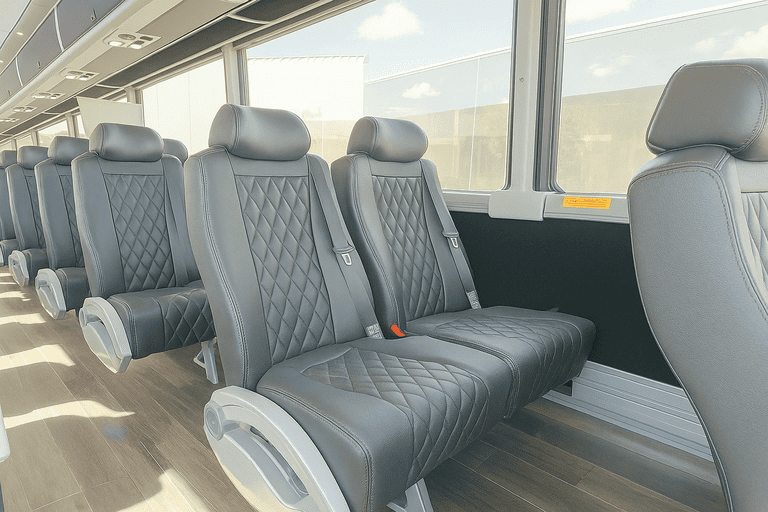 interior of Charter Bus Rental Norman charter bus